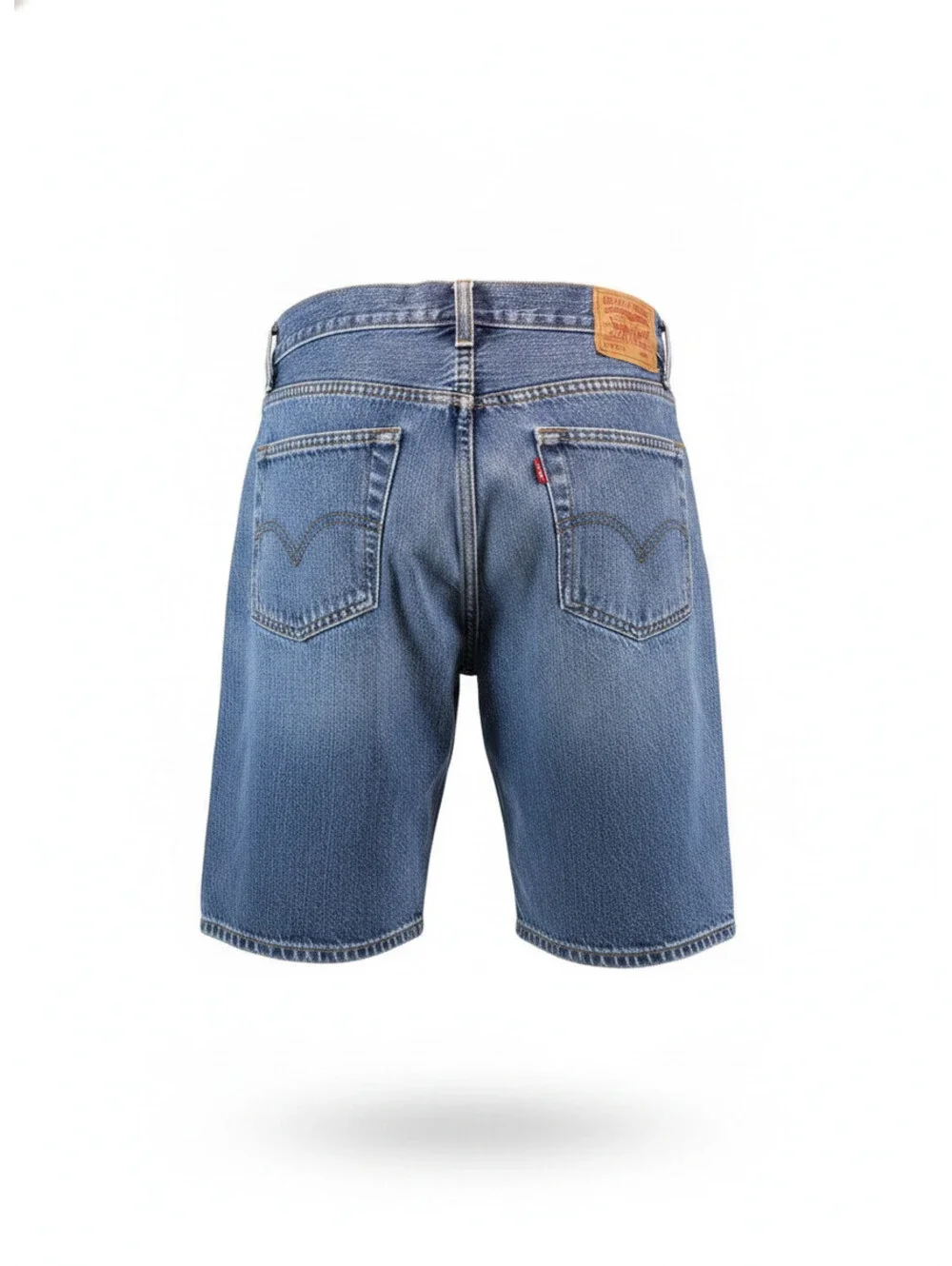 Levis 505 Regular Fit Denim Jorts Mens 33 Medium Wash Indigo Blue Cotton